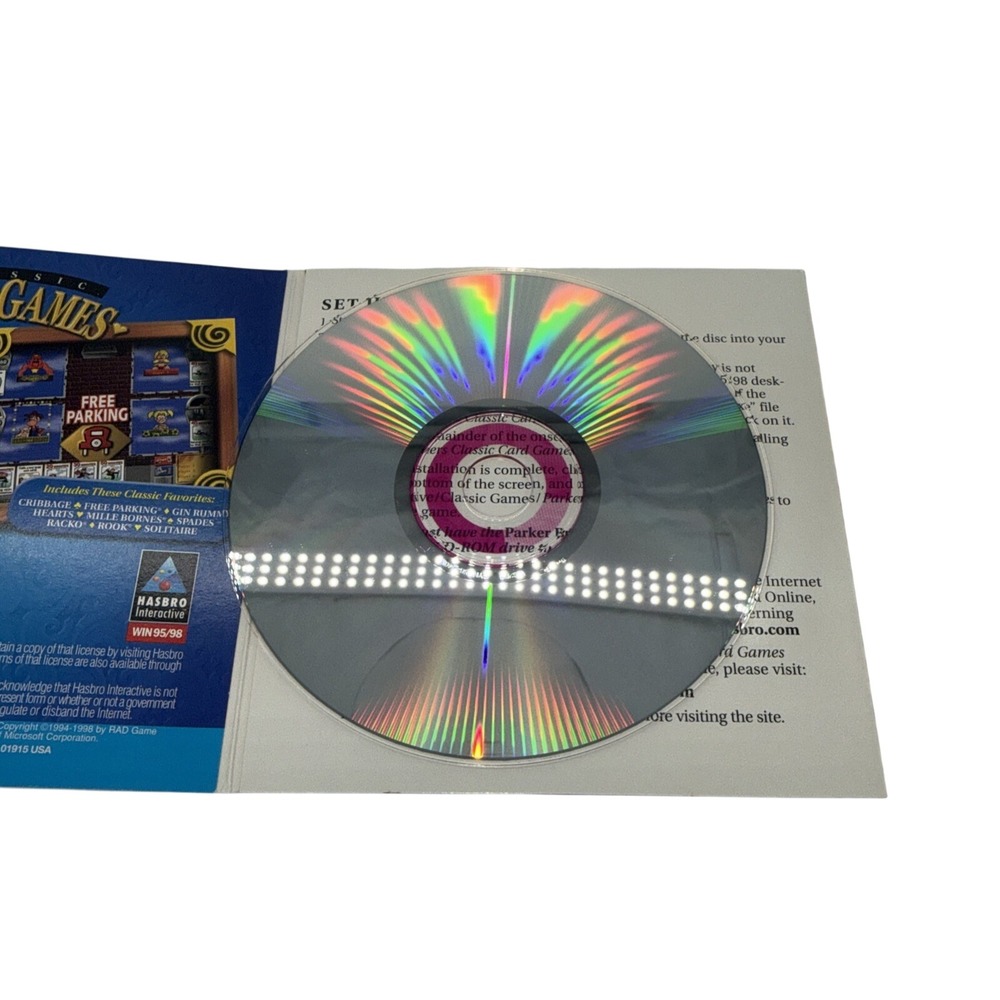 Parker Brothers Classic Card Games PC CD-ROM Hasbro Interactive Windows 95 / 98 - Picture 6 of 8